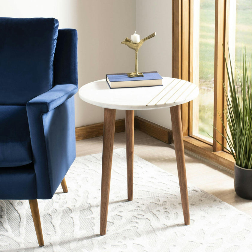 Valerie Round Marble Accent Table