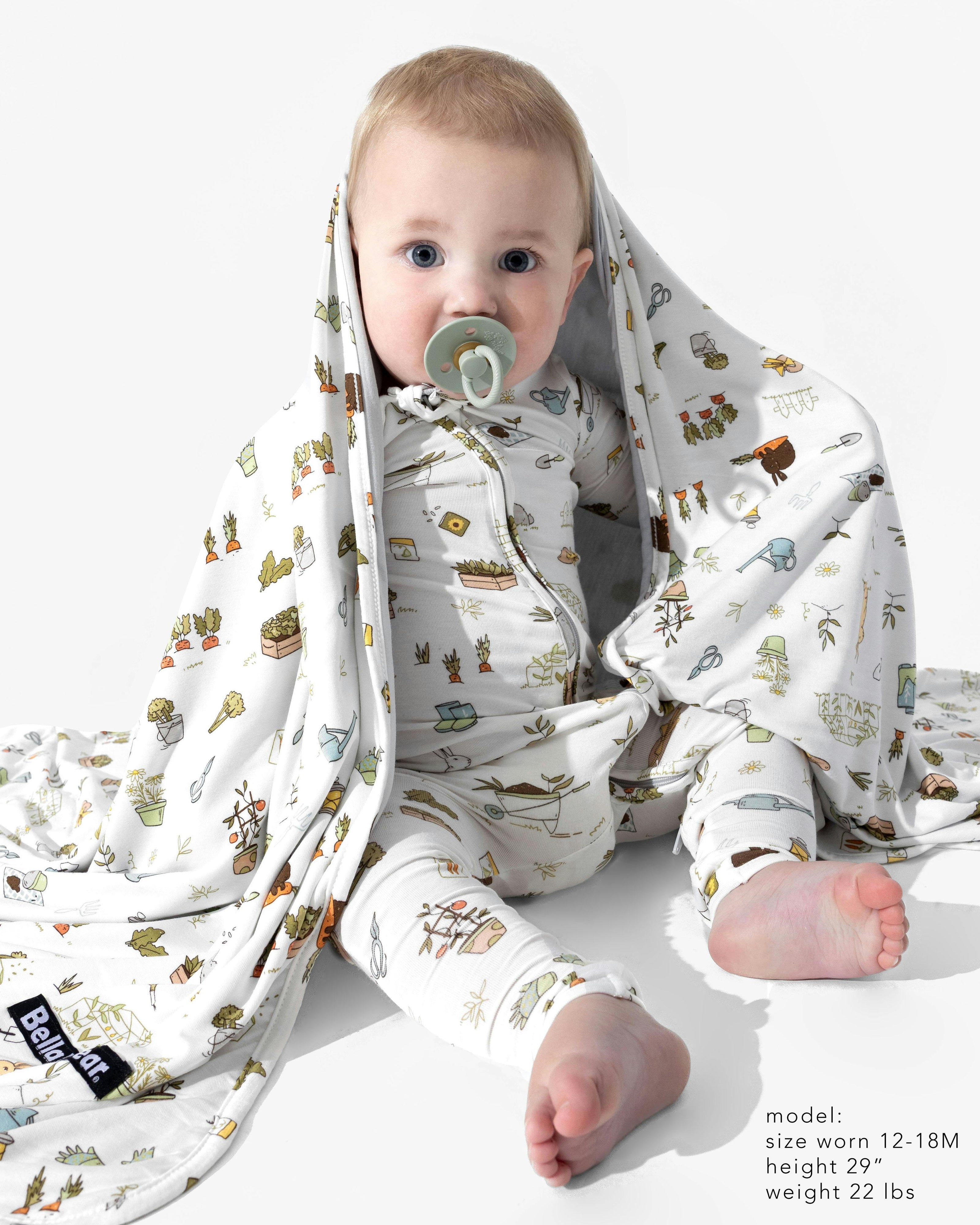 Bunny Garden Bamboo Convertible Footie