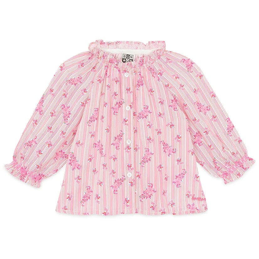 BONTON Floral Stripes Reina Baby Blouse