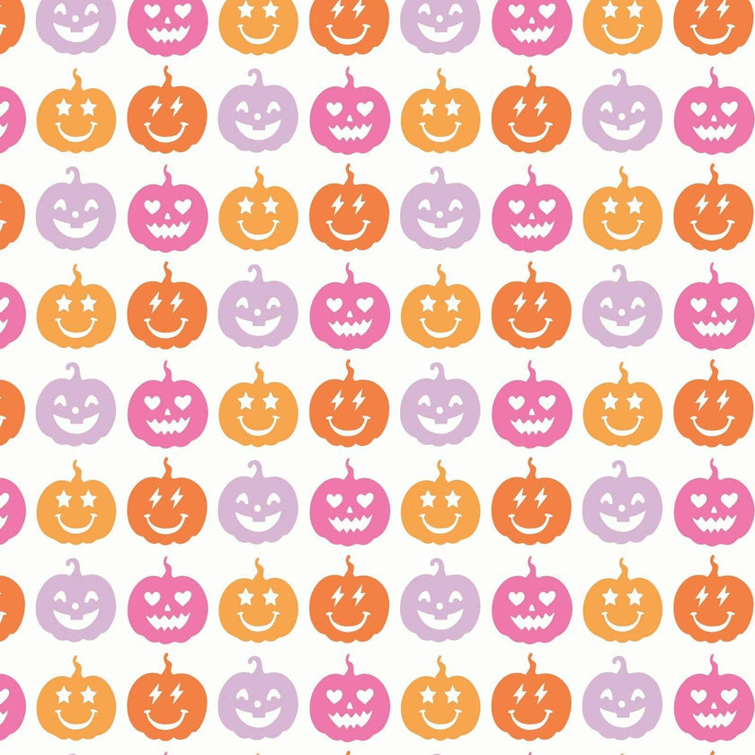 Alden Girls' Pima Cotton Pajama Pant Set - Preppy Pumpkins Bright
