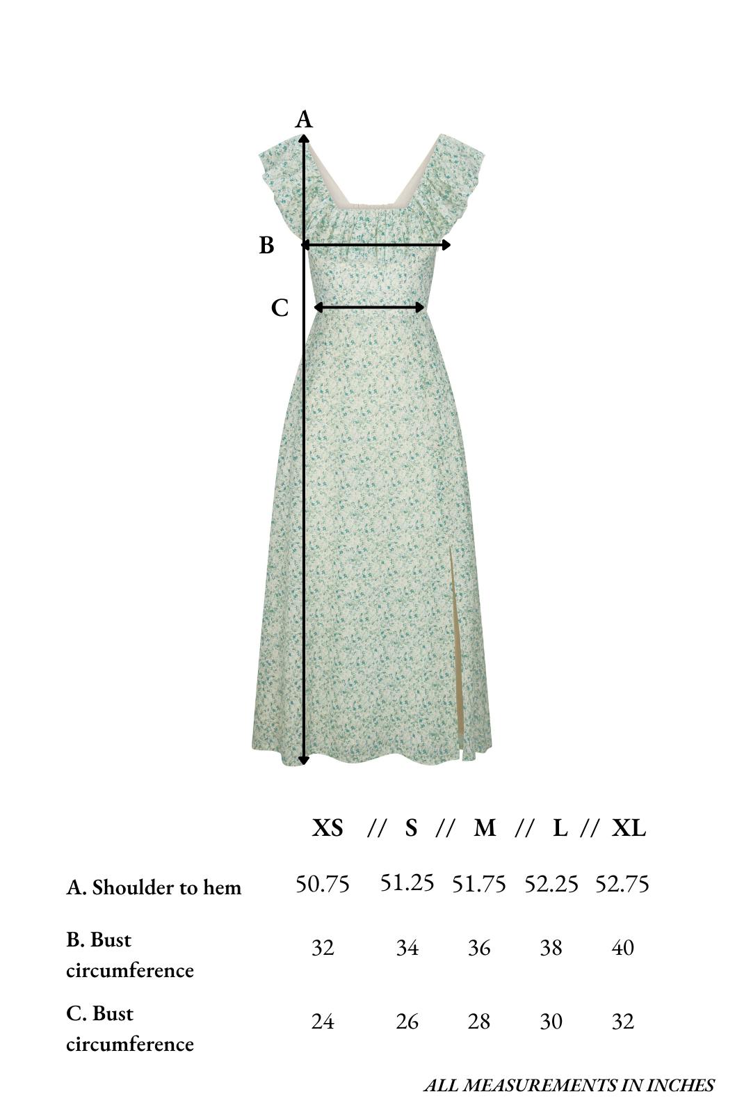 Iris Dress in English Garden