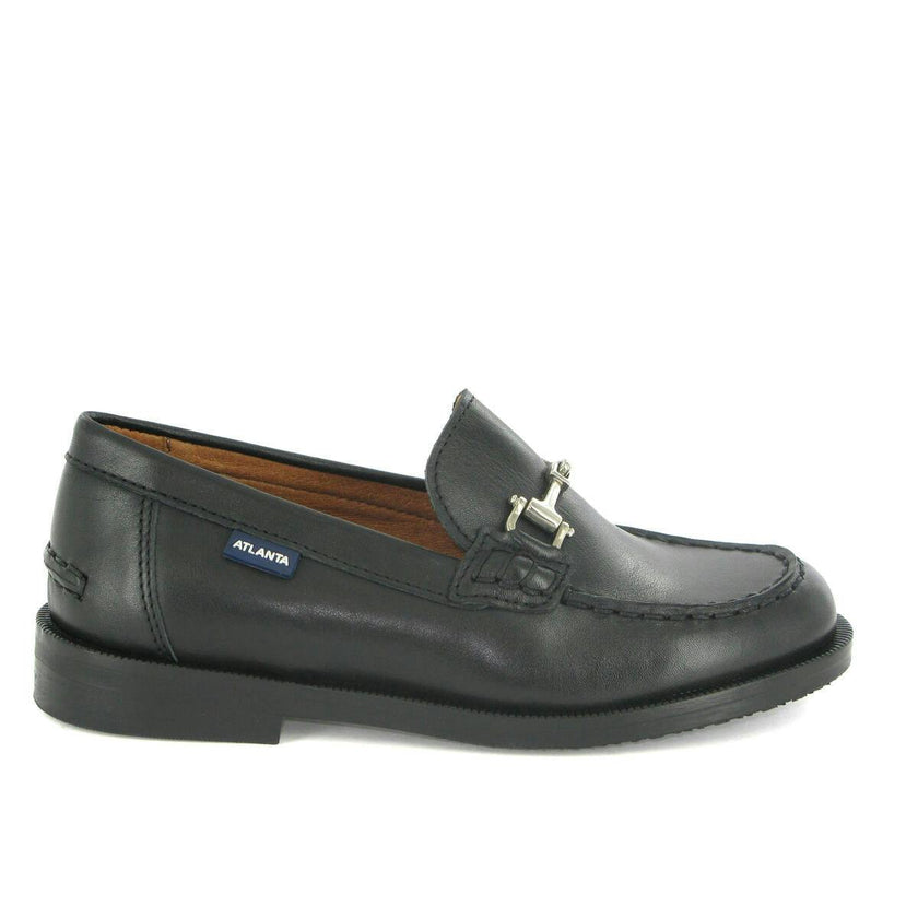 College Shoe in Smooth Leather, Black
