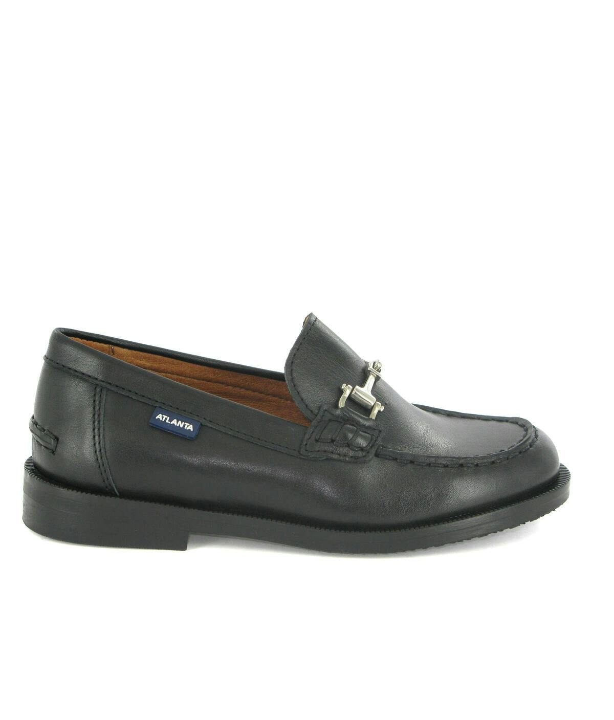 College Shoe in Smooth Leather, Black