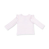 Football Helmets Pink - Long Sleeve Ruffle Tee Helmet