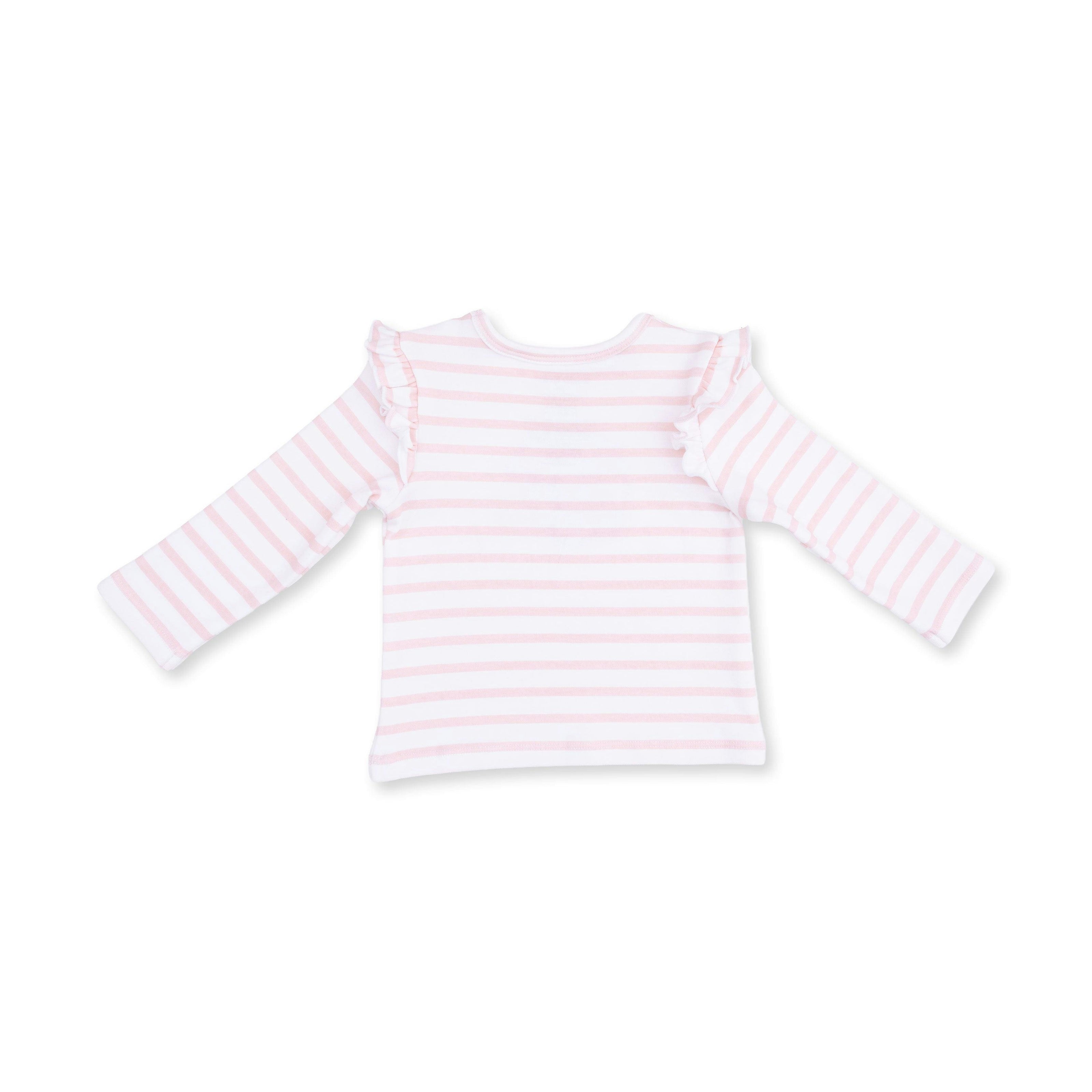 Football Helmets Pink - Long Sleeve Ruffle Tee Helmet