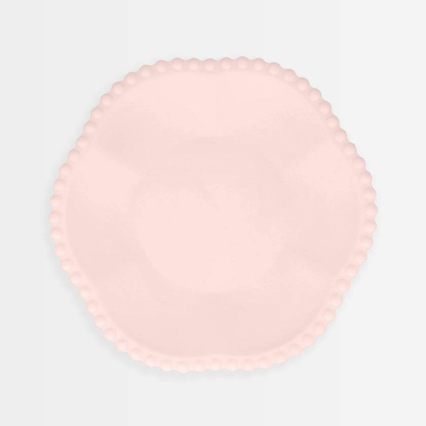 Pink Dot Edged Flower Compostable Side Plates