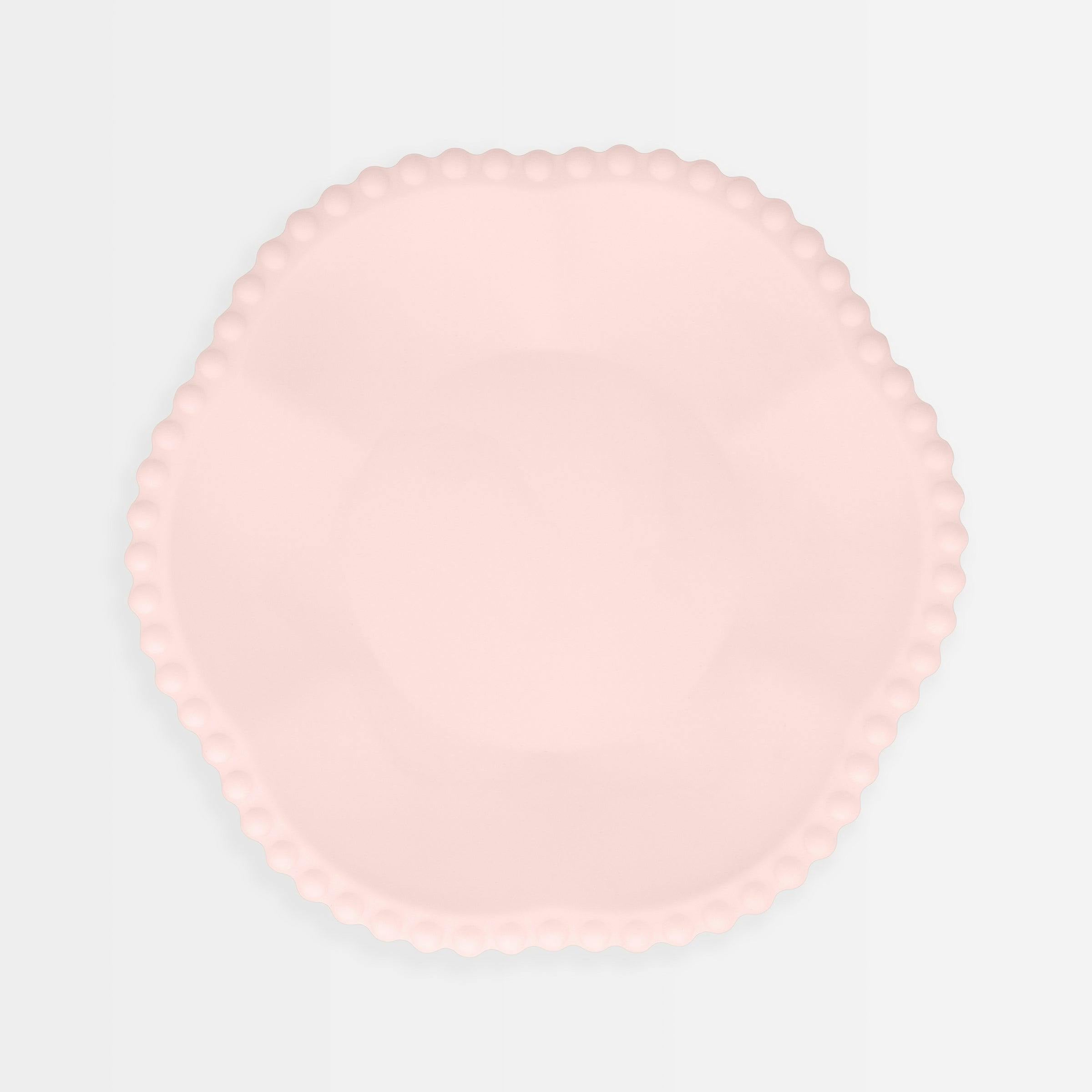 Pink Dot Edged Flower Compostable Side Plates