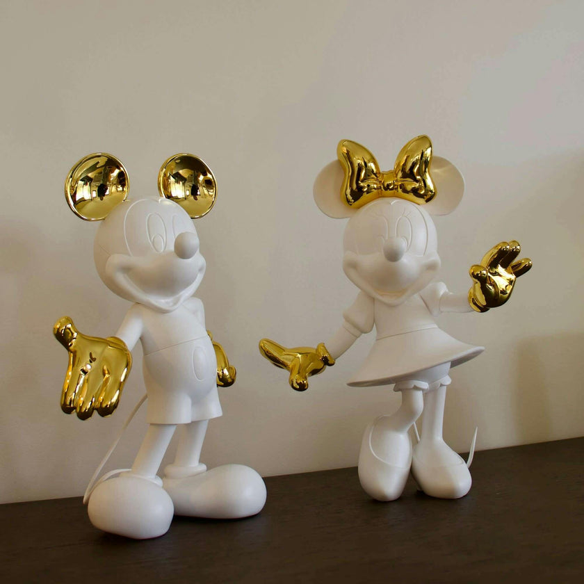 Minnie WELCOME White & Gold 12in