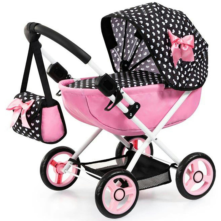 Bayer Design Dolls: Pram Cosy - Black, Pink, Hearts