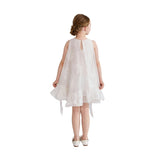 White Marcelline Ruffle Hem Dress