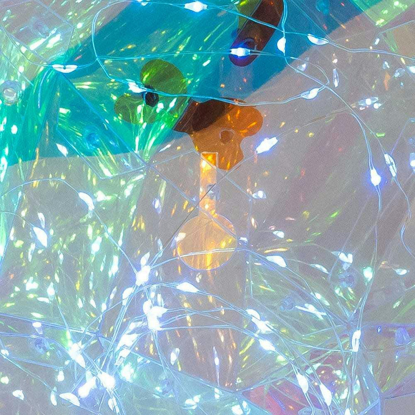 Pre-lit Holographic Witch and Two Ghosts