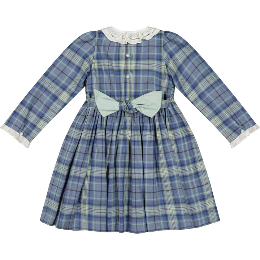 Heidi Blue Tartan Smocked Dress