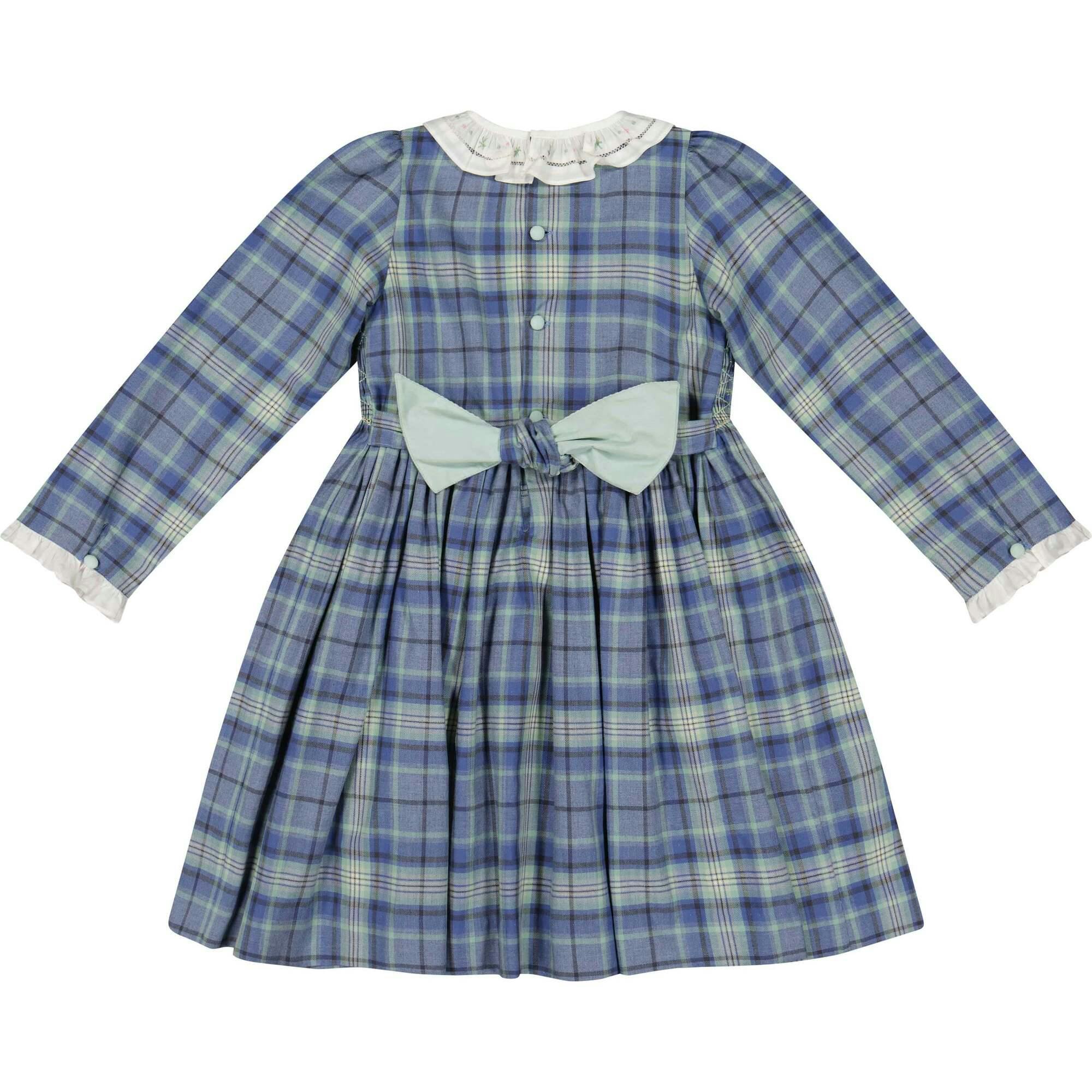 Heidi Blue Tartan Smocked Dress