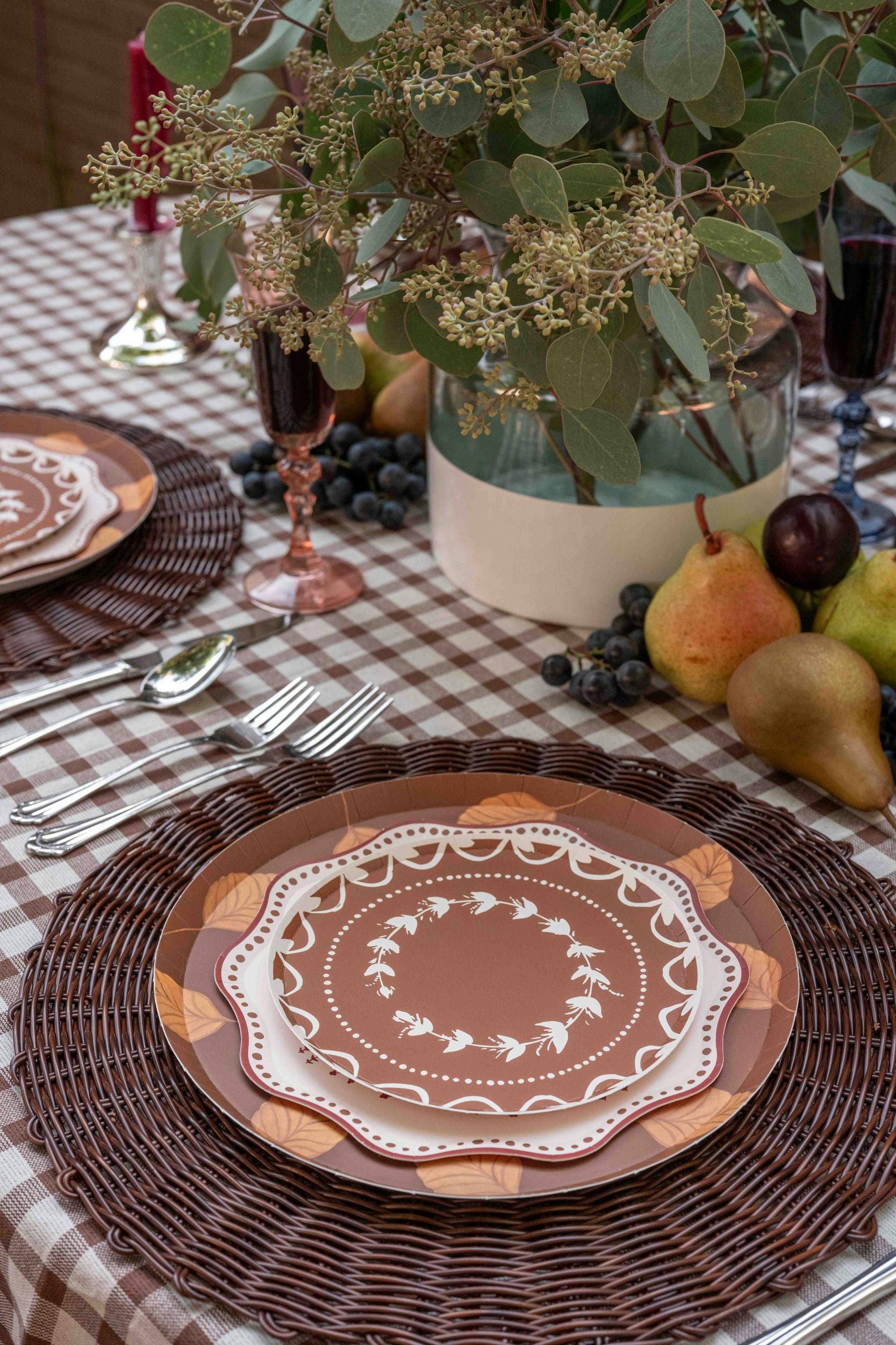 Fête Hors d’Oeuvres Plate Set in Brass