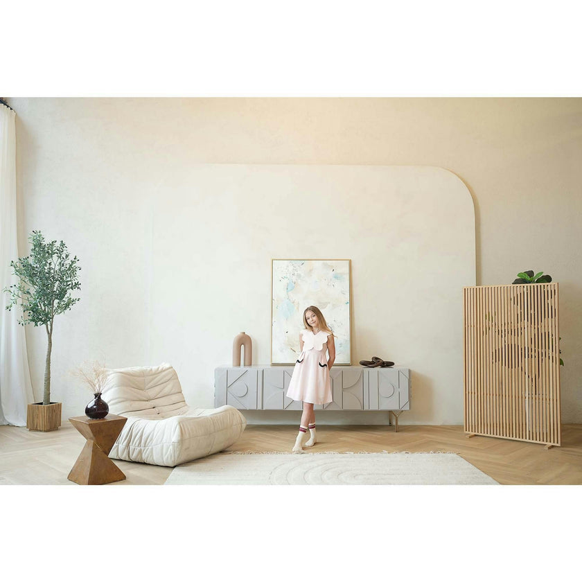 Colette dress (blush-pink/black)