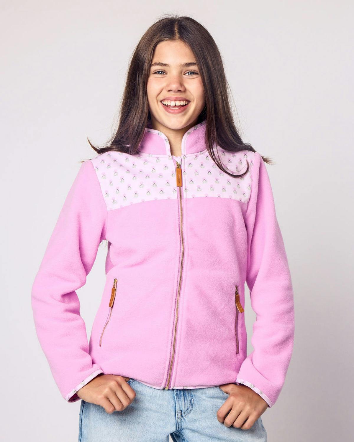 Kids Fleece Jacket in Pink Lavender