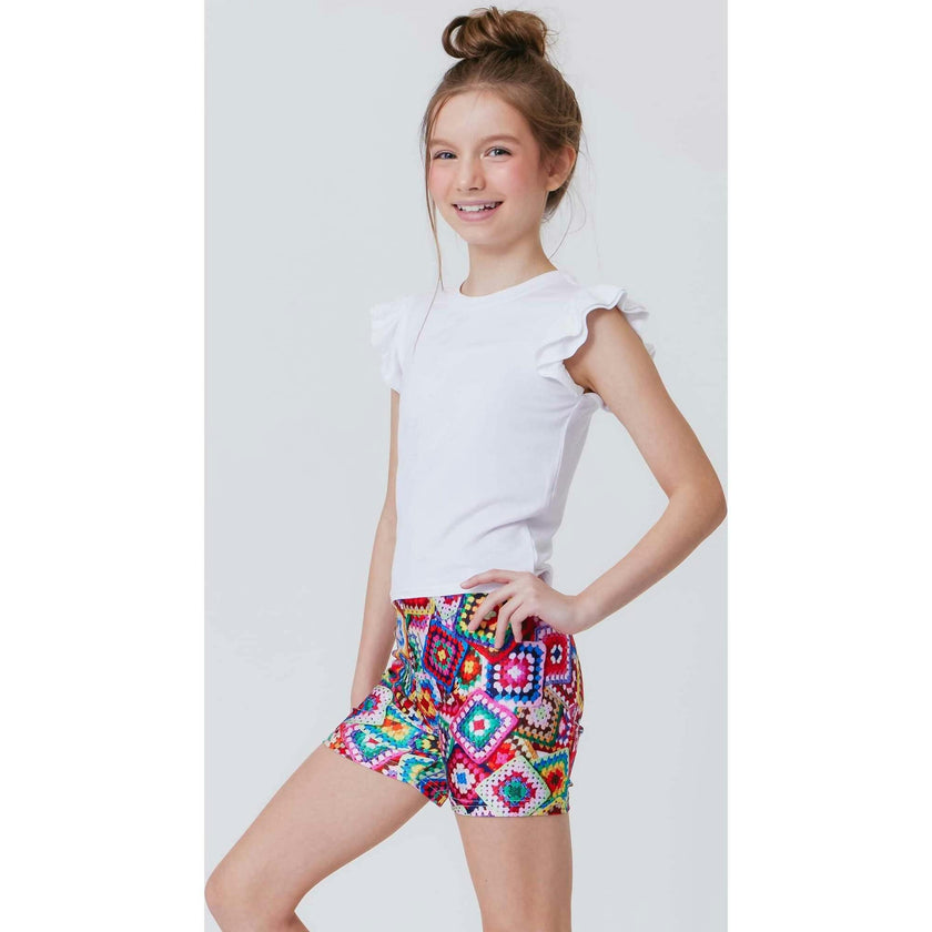 Girls Ruffle Crop Top