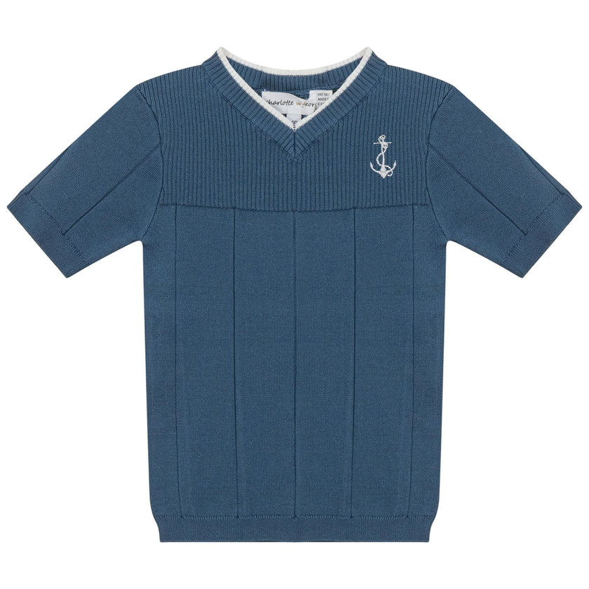 Anchor Embroidered Tshirt Seabrook