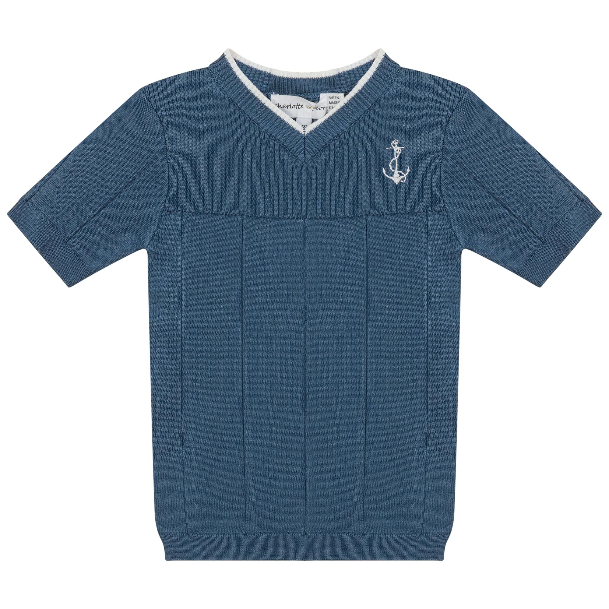 Anchor Embroidered Tshirt Seabrook