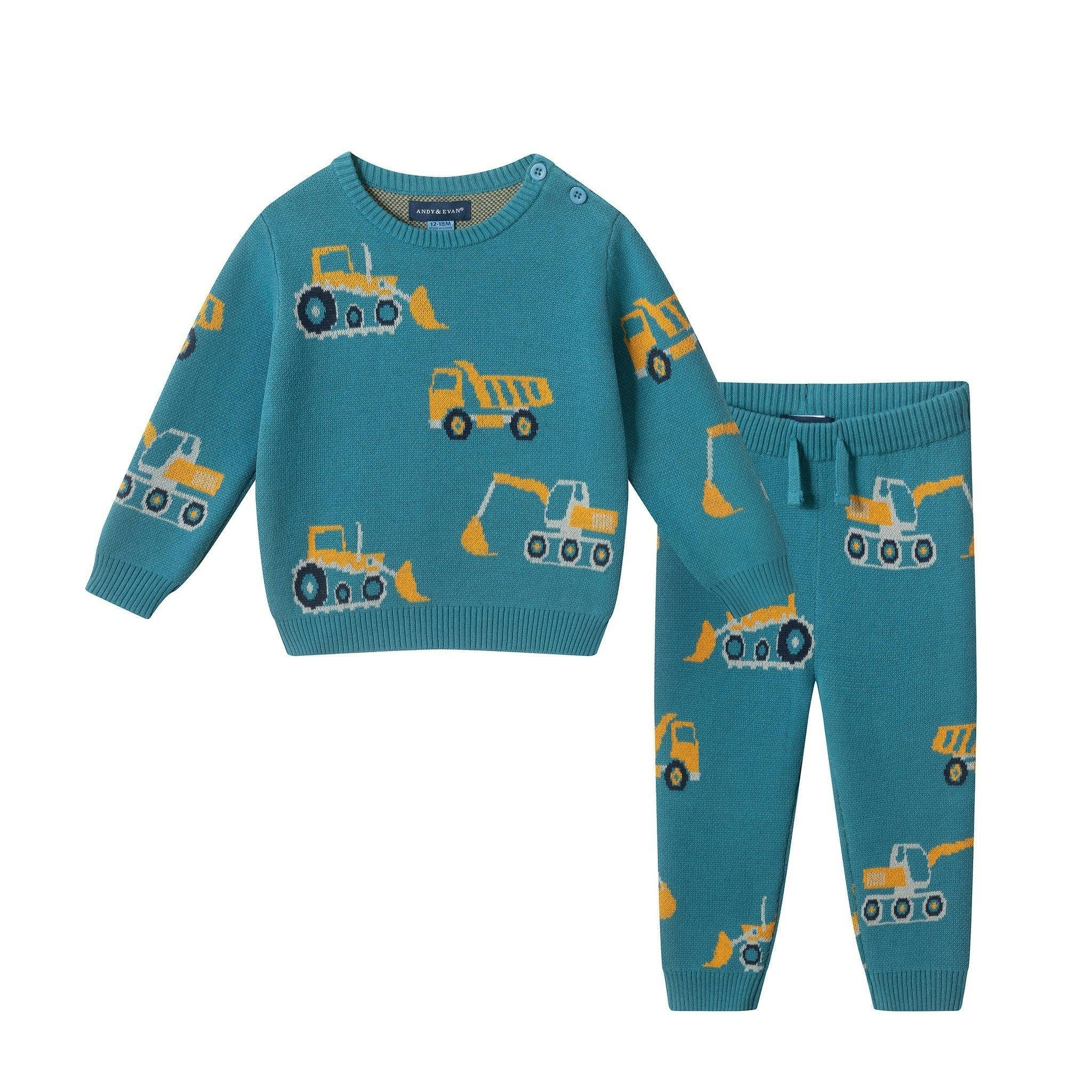 Infant Sweater Knit Set | Construction Crew