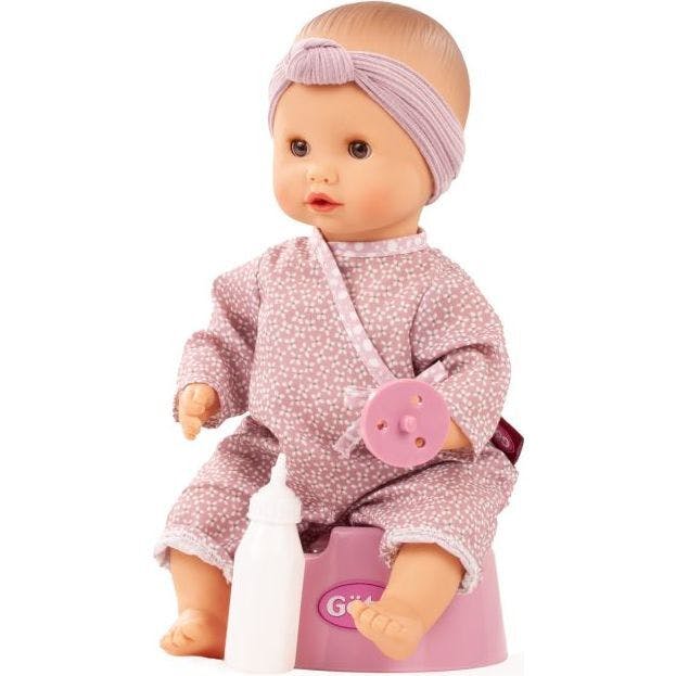 Sleepy Aquini Soft Mood - 13" Drink & Wet Bath Baby Girl Doll with Potty