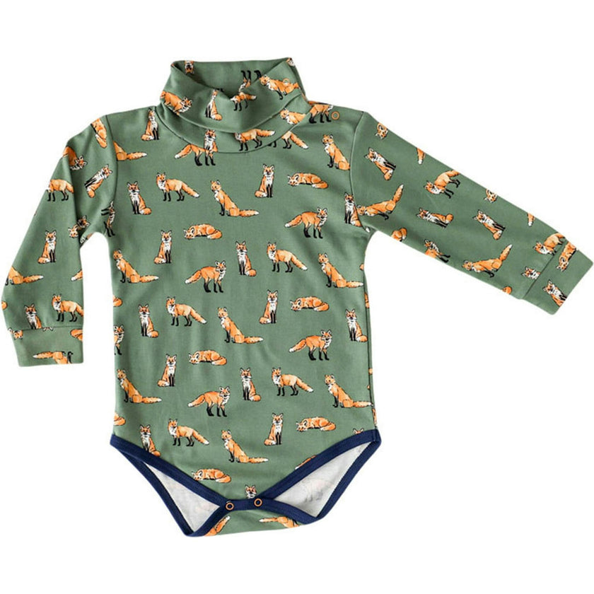 Green Turtleneck Onesie