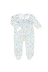 Blue Meadow Smocked Footie