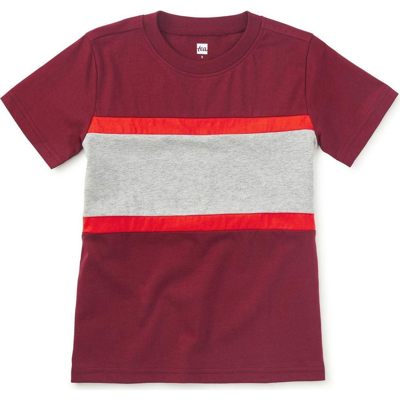 Colorblock Sporty Top, Red