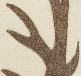 Hand Felted Wool Pillow - Gray Antlers Cream - 20" Arcadia Home