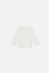Baby Organic Cotton Long Sleeve T-Shirt Off-White