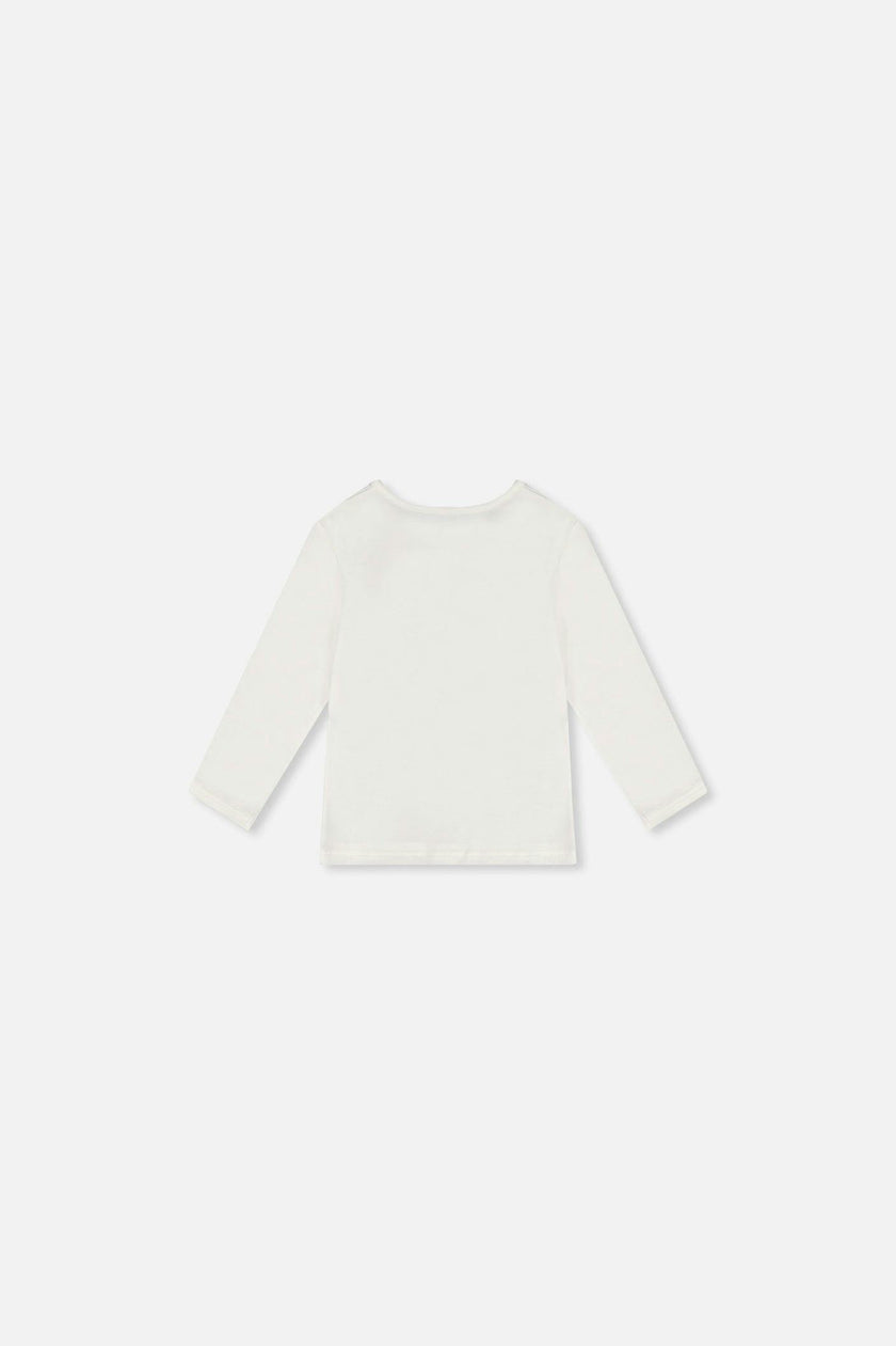 Baby Organic Cotton Long Sleeve T-Shirt Off-White