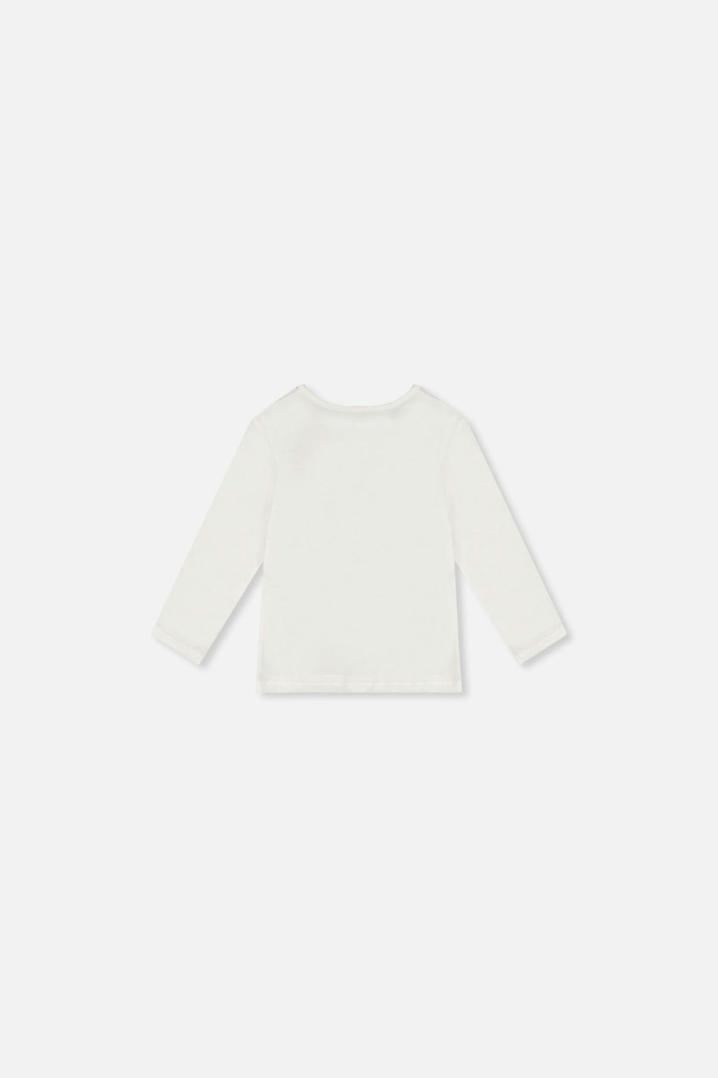 Baby Organic Cotton Long Sleeve T-Shirt Off-White