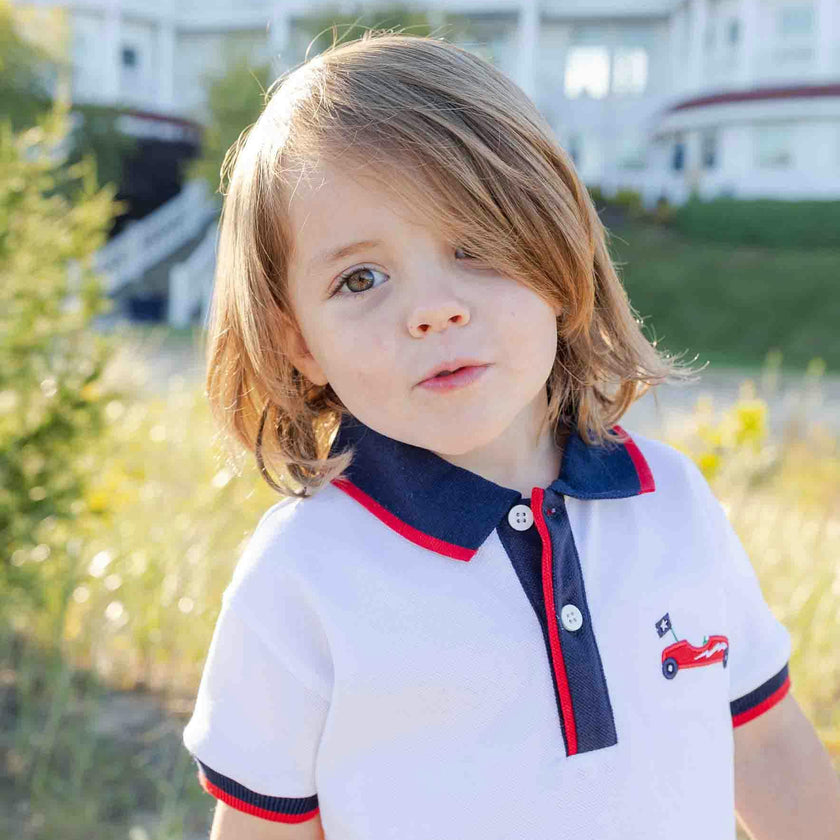 Knit Polo With Derby Car