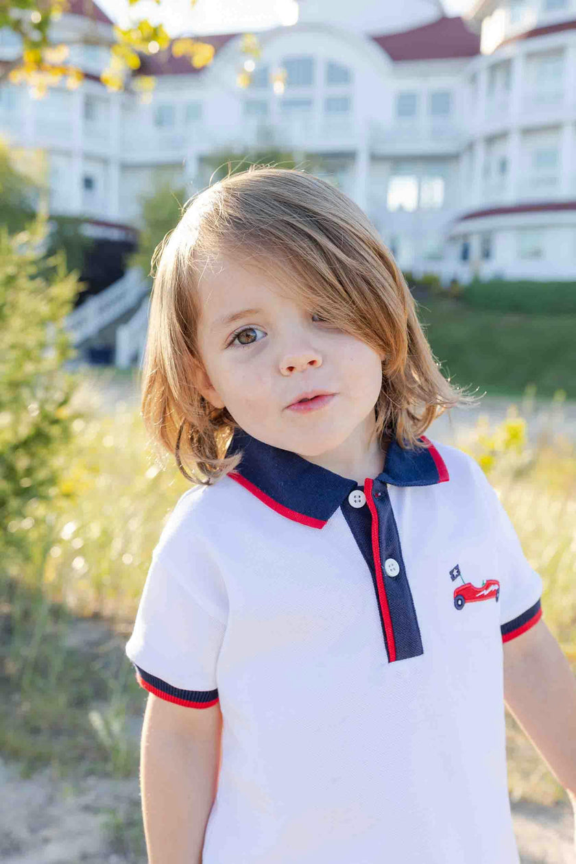 Knit Polo With Derby Car