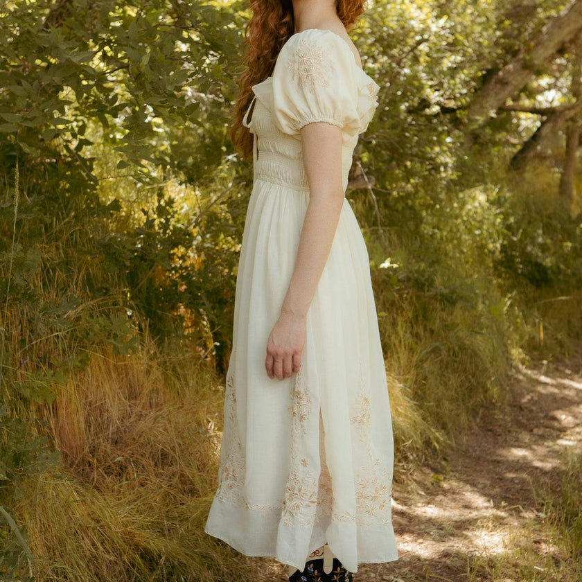 Mae Dress in Metallic Thread