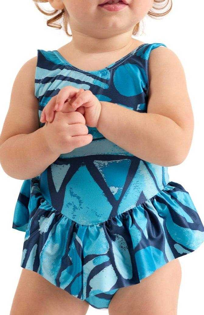 The Desert Island - Full Moon - Girls Ruffle One Piece with Tutu Swimsuit UPF 50+