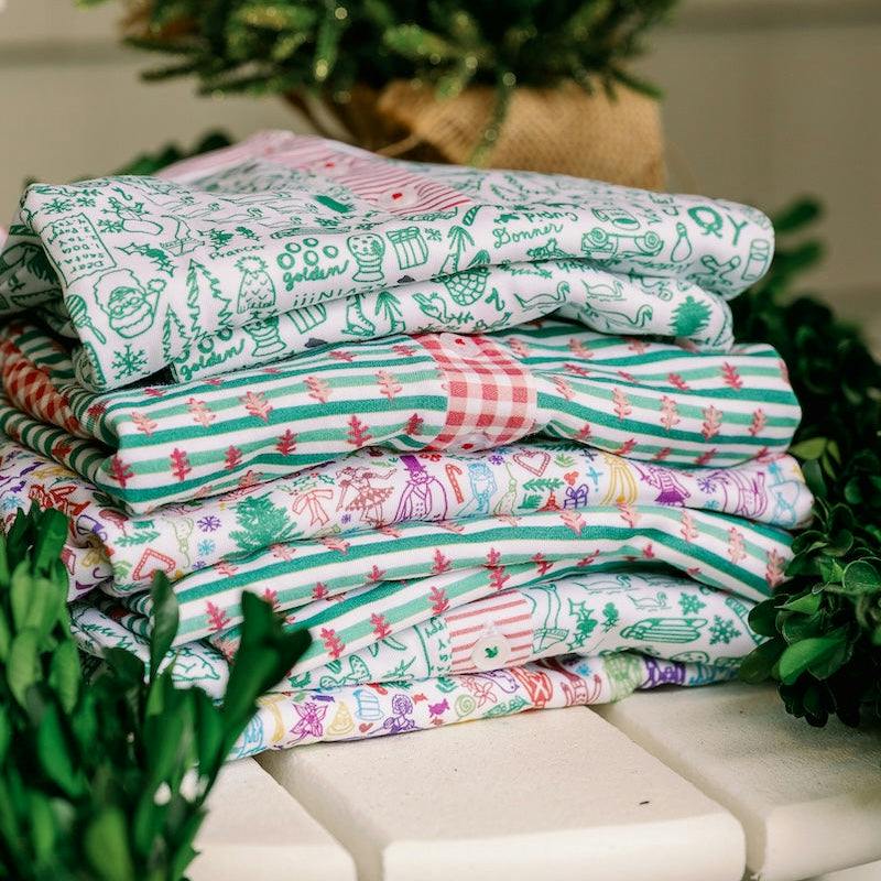North Pole Christmas Two Piece Kids Henley Pajamas