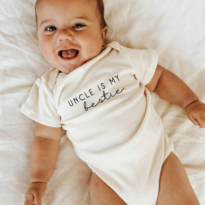 Uncle is my Bestie Organic Baby Bodysuit