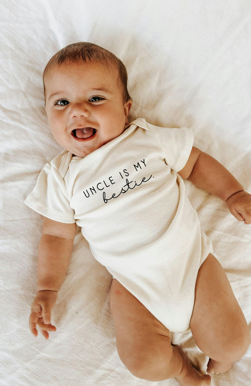 Uncle is my Bestie Organic Baby Bodysuit
