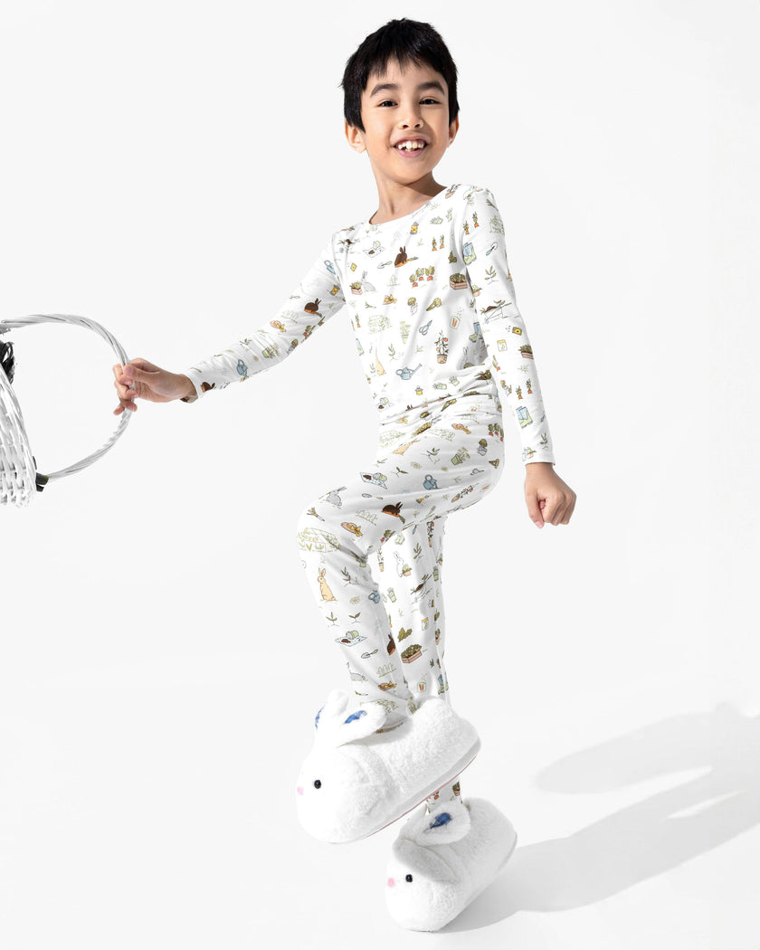 Bunny Garden Bamboo Kids Pajamas
