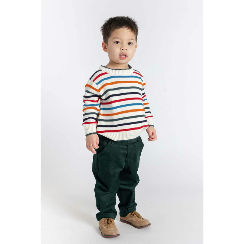 Sweater With Raised Stripes