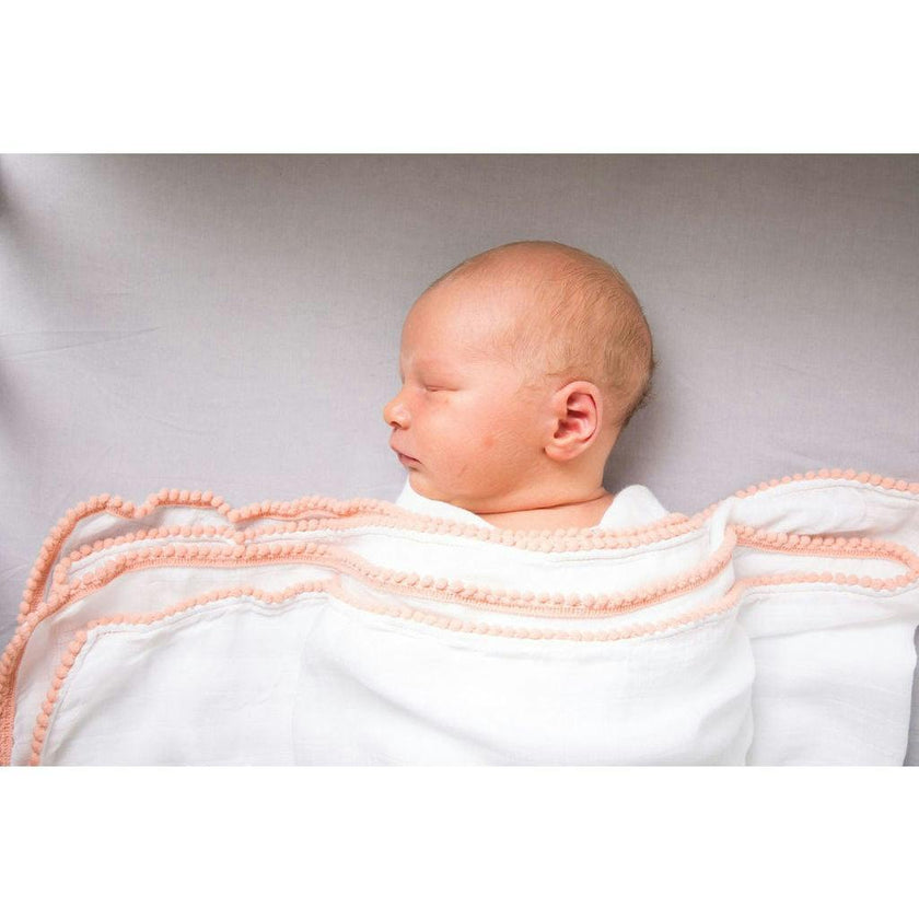 Bamboo Pom Pom Swaddle