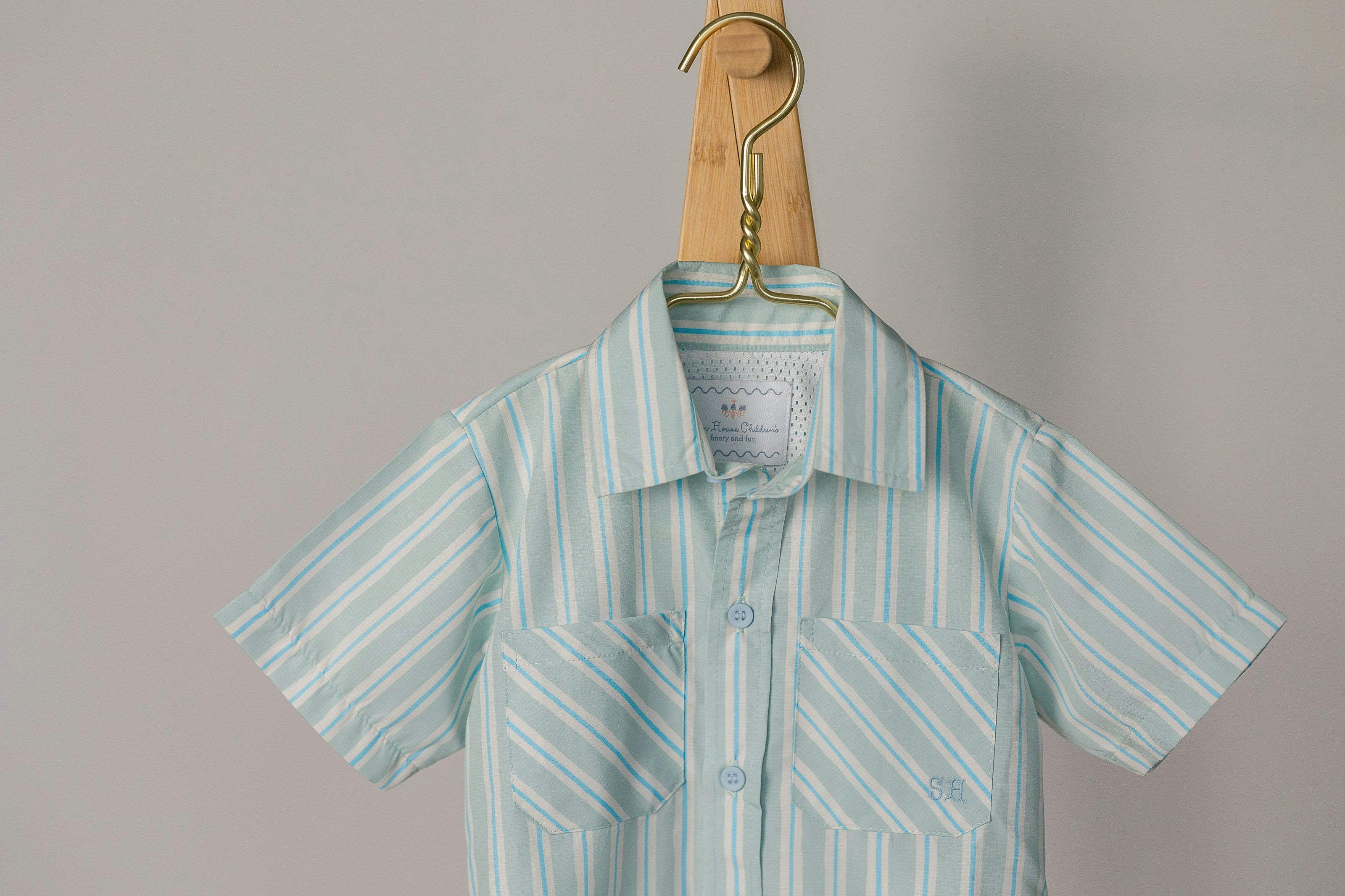 Sporting Shirt in Stripe In Blue Jay