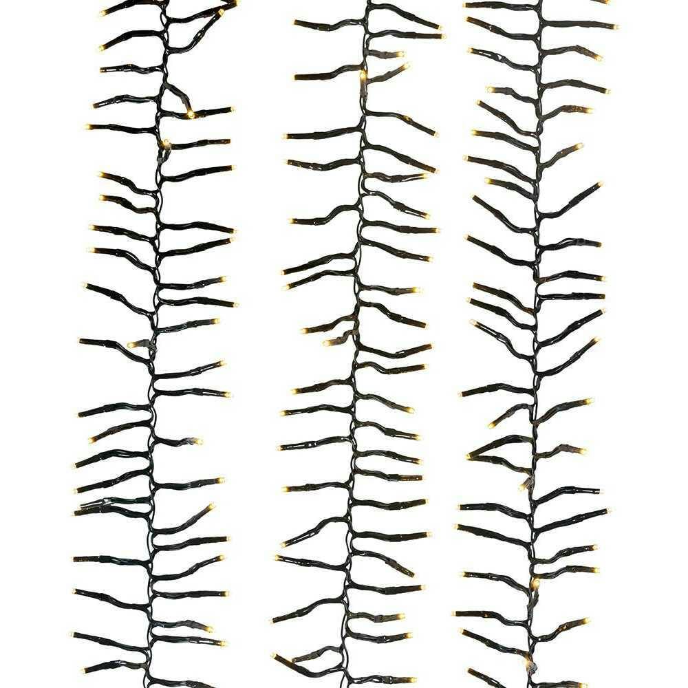 480-Light 16-Foot Connectable Warm White LED Cluster Garland