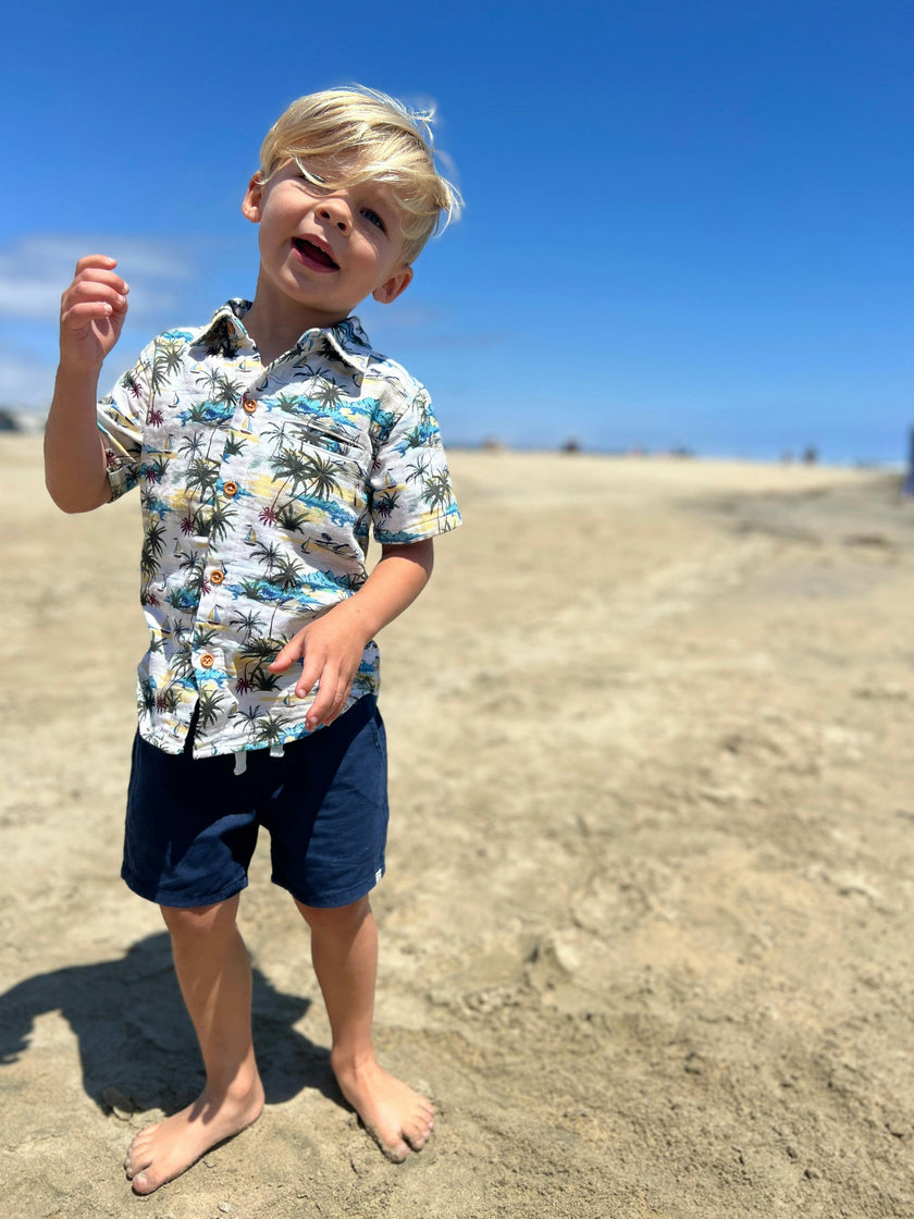TIMOTHY Navy Pique Shorts