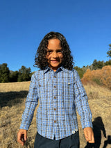 ATWOOD blue/white seersucker woven shirt