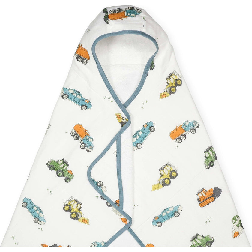 Toddler Hooded Towel - Work Trucks