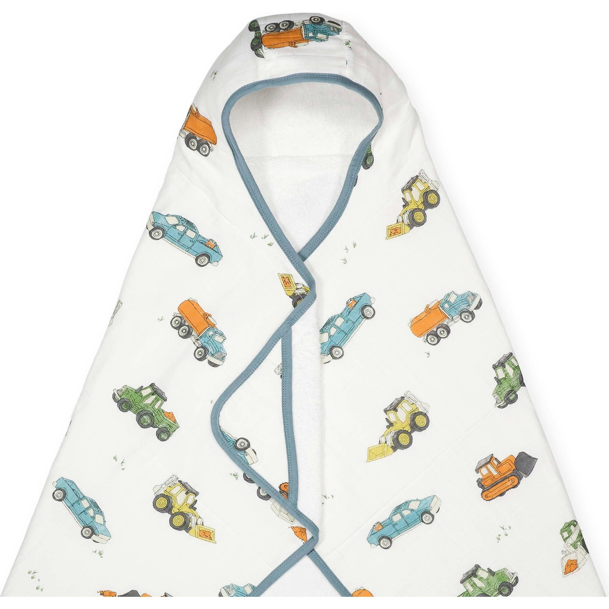 Toddler Hooded Towel - Work Trucks