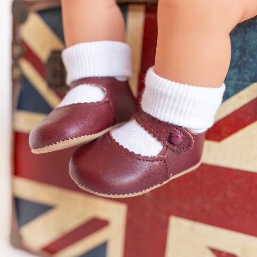 Emma Pre-Walker Baby Shoes - Burgundy