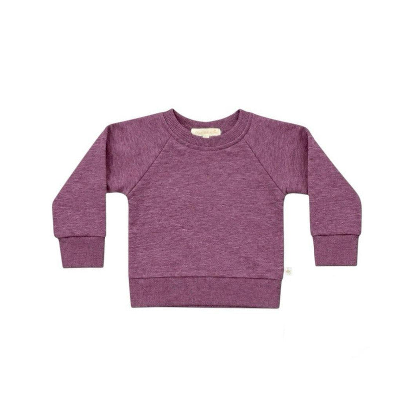 Heather Mauve Crewneck Terry Sweatshirt